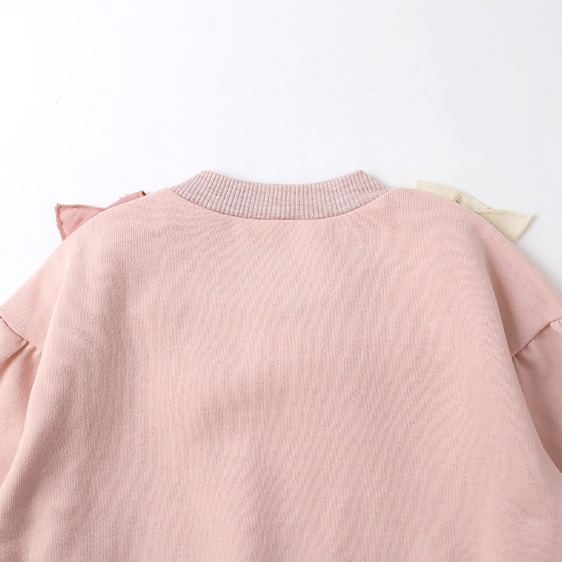 異素材リボン組み合わせトレーナー【Uzulandウズランド】