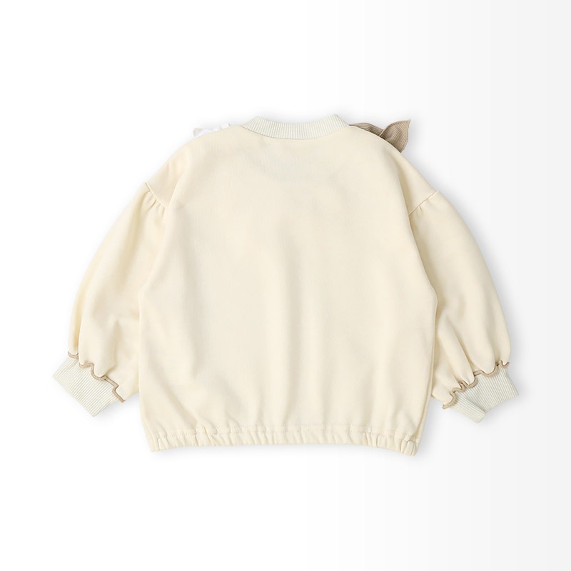 異素材リボン組み合わせトレーナー【Uzulandウズランド】