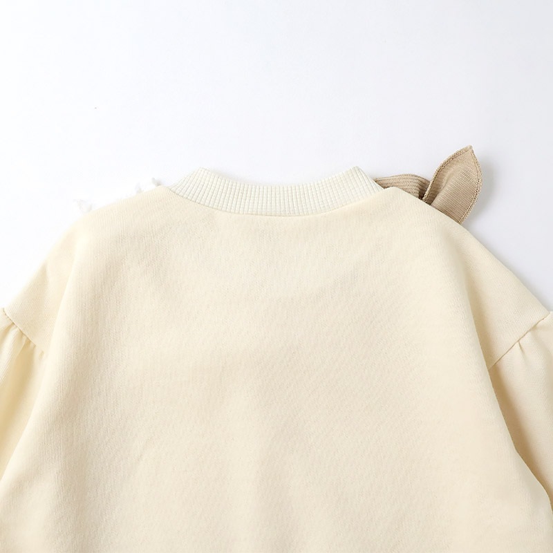 異素材リボン組み合わせトレーナー【Uzulandウズランド】