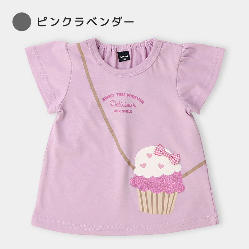 カップケーキデザイン半袖Tシャツ【GrinLab グリンラボ】|80-130cm