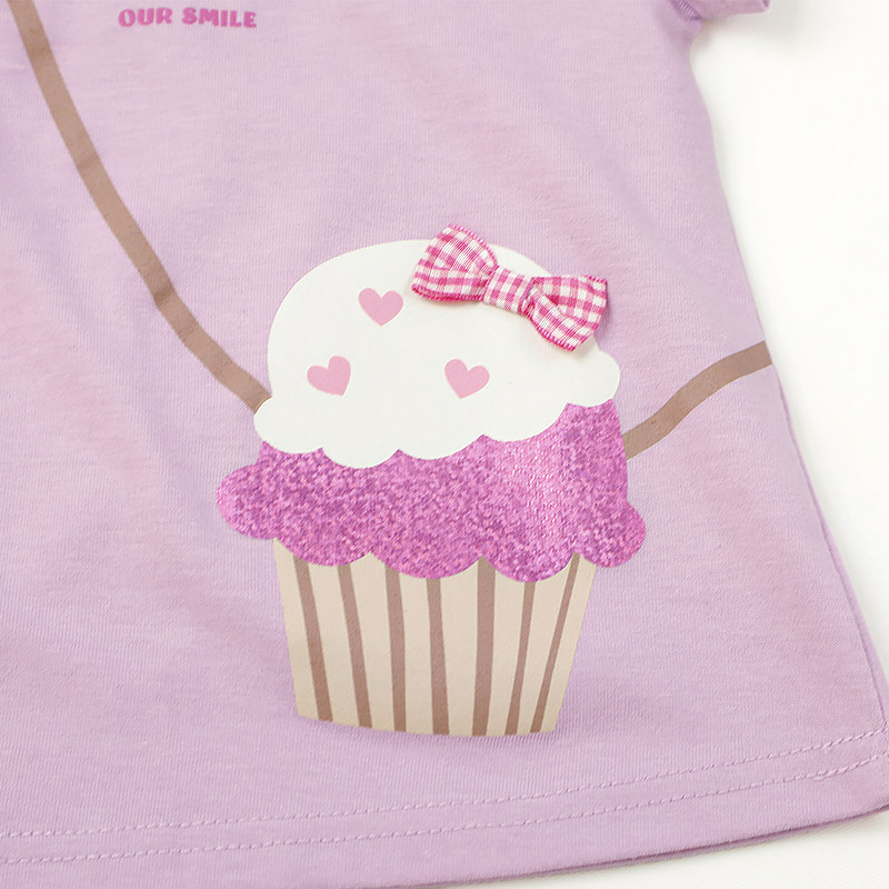 カップケーキデザイン半袖Tシャツ【GrinLab グリンラボ】|80-130cm