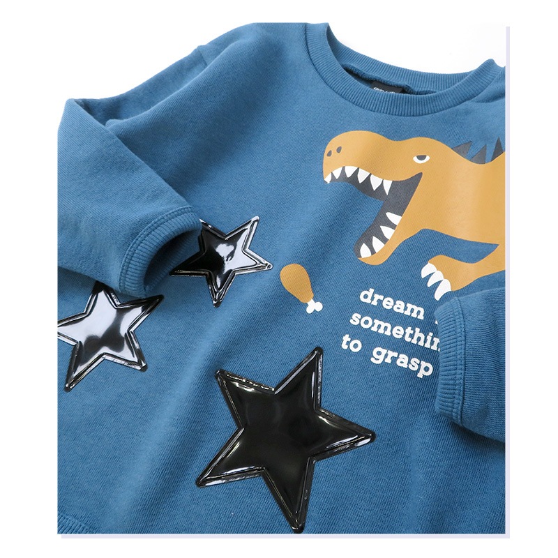 キッズ トレーナー 裏起毛 男の子 恐竜 子供服 長袖 トップス ( 80-130cm )【 GrinLab グリンラボ 】 ボーイズ ダイナソー 冬服 スウェット ベビー服 80 90 95 100 110 120 130 