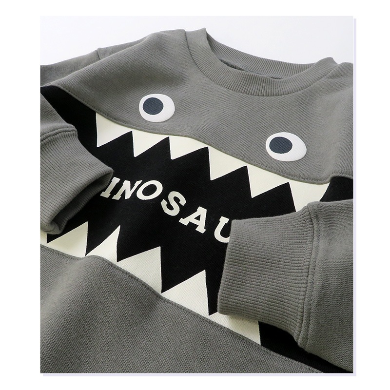 キッズ トレーナー 裏起毛 男の子 恐竜 子供服 長袖 トップス ( 80-130cm )【 GrinLab グリンラボ 】 ボーイズ ダイナソー 冬服 スウェット ベビー服 80 90 95 100 110 120 130 