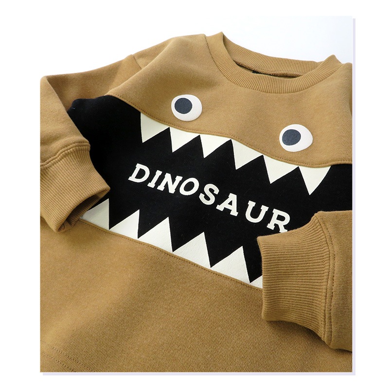 キッズ トレーナー 裏起毛 男の子 恐竜 子供服 長袖 トップス ( 80-130cm )【 GrinLab グリンラボ 】 ボーイズ ダイナソー 冬服 スウェット ベビー服 80 90 95 100 110 120 130 