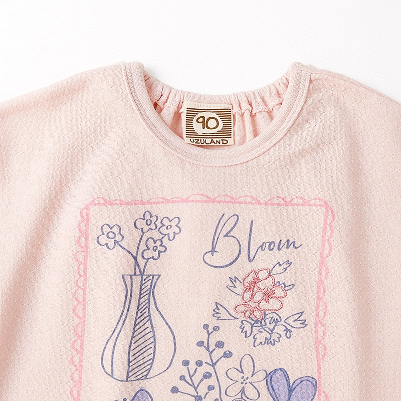 フラワープリント半袖Tシャツ【Uzulandウズランド】