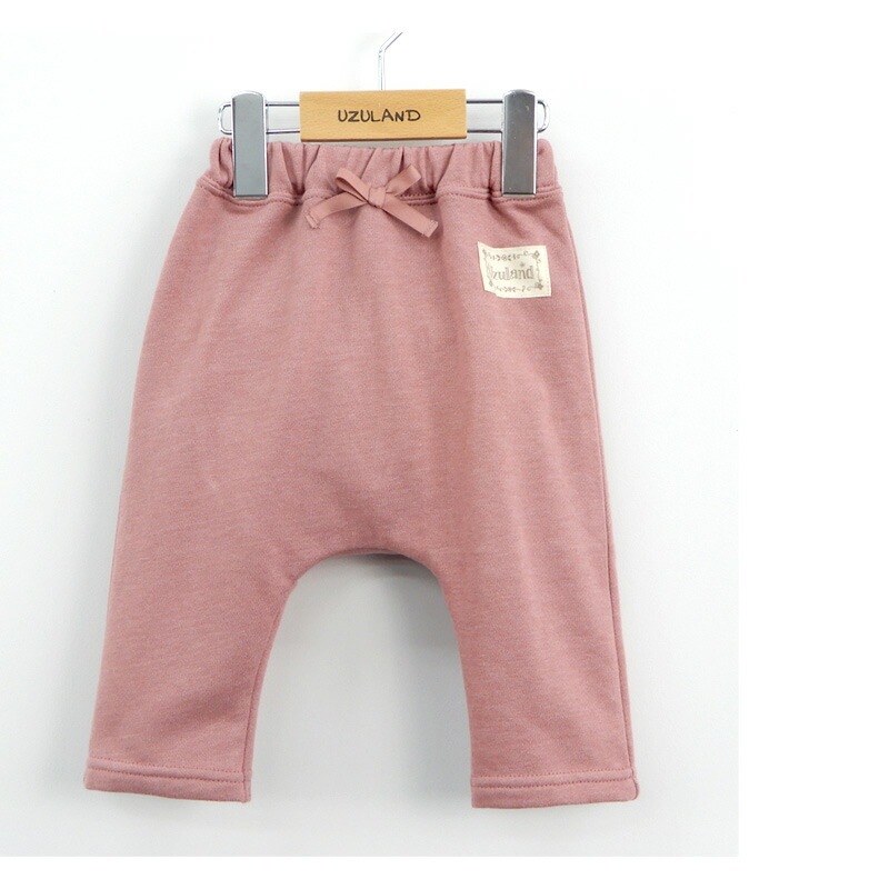 子供服 ボトムス パンツ 女の子 お尻フリル 7分丈パンツ ( 80-130cm )【 Uzuland ウズランド 】 キッズ ベビー おしゃれ かわいい 二次加工 切替 女子 女児 こども服 ベビー服 秋 ガールズ ブランド ファッション
