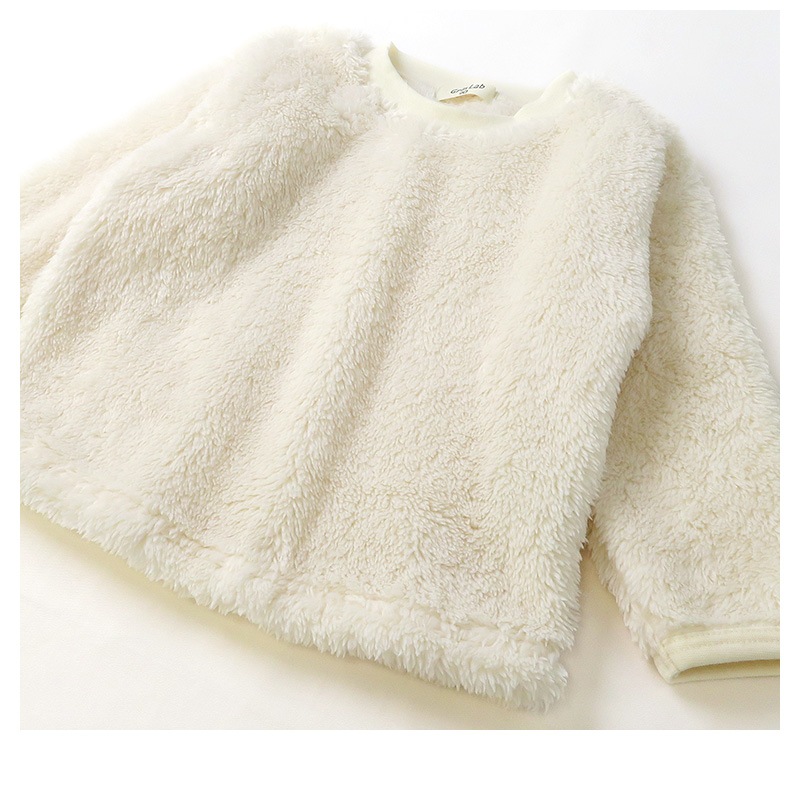 キッズ フリース トレーナー ( 80-130cm) ベビー ふわもこ 無地 長袖 トップス 【 GrinLab 】 80 90 95 100 110 120 130 子供服 プルオーバー マイクロファイバーフリース ボア フリース スウェット 通園 通学