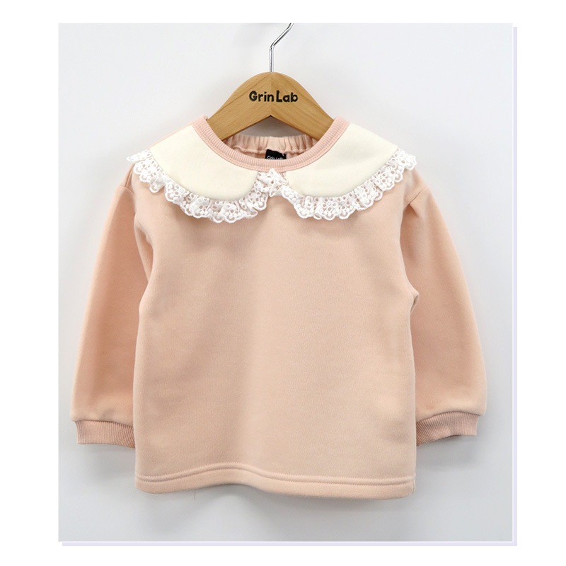 キッズ トレーナー 裏起毛 女の子 衿 フリル 子供服 長袖 トップス ( 80-130cm )【 GrinLab グリンラボ 】 ガールズ かわいい 冬服 スウェット ベビー服 80 90 95 100 110 120 130 