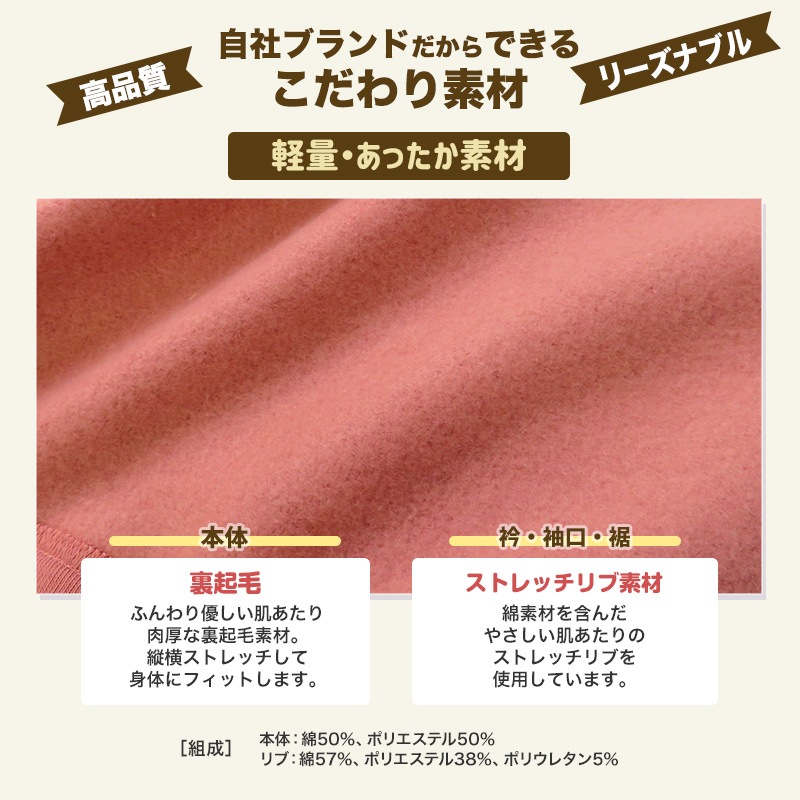 キッズ トレーナー 裏起毛 女の子 衿 フリル 子供服 長袖 トップス ( 80-130cm )【 GrinLab グリンラボ 】 ガールズ かわいい 冬服 スウェット ベビー服 80 90 95 100 110 120 130 