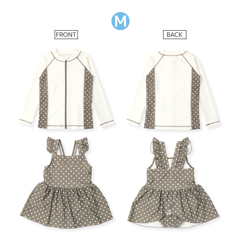 【送料無料】水着 セット キッズ 女の子 スイムウェア 2点セット ( 100-130cm ) 子供 スイムキャップ ラッシュガード 長袖 ガールズ セットアップ 可愛い 女児 コーディネート スイムセット お揃い リンク夏 プール 海 スイミング 小学生 海水浴 夏