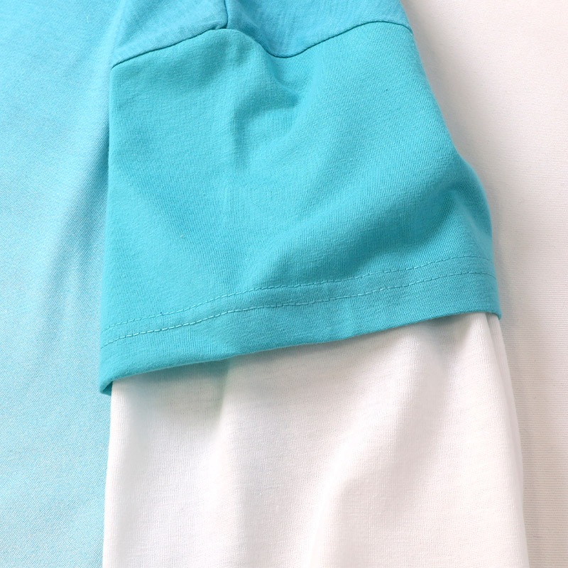 ロングTシャツ ロンT レイヤード風 重ね着風 子供服 男の子 小学生 中学生 ファッション キッズ ジュニア トップス 長袖 プリントTシャツ 女の子 カットソー 天竺 フロントプリント バックプリント ストリート スケート 大人っぽい ダンス スポーツ 130 140 150 160 秋服