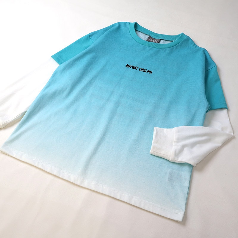 ロングTシャツ ロンT レイヤード風 重ね着風 子供服 男の子 小学生 中学生 ファッション キッズ ジュニア トップス 長袖 プリントTシャツ 女の子 カットソー 天竺 フロントプリント バックプリント ストリート スケート 大人っぽい ダンス スポーツ 130 140 150 160 秋服