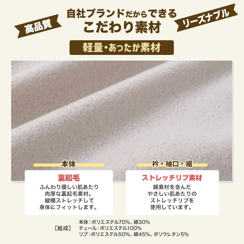 キッズ トレーナー 裏起毛 女の子 チュール 子供服 長袖 トップス ( 80-130cm )【 GrinLab グリンラボ 】 ガールズ かわいい 冬服 スウェット ベビー服 80 90 95 100 110 120 130 