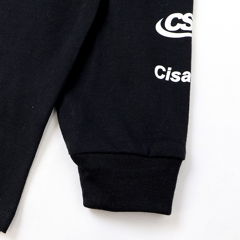 ロングTシャツ ロンT 袖プリント 胸ポケット付き 子供服 男の子 小学生 中学生 ファッション キッズ ジュニア トップス 長袖 プリントTシャツ 女の子 カットソー 天竺 ストリート スケート 大人っぽい ダンス スポーツ チャコール グレー ブラック 130 140 150 160 秋服