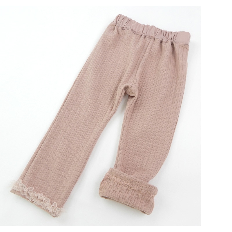 子供 レギンス ウズランド 裾フリル 長丈 レギンス(80-130cm)【Uzuland】 キッズ ベビー おしゃれ かわいい 二次加工 切替 女の子 女児 こども服 ベビー服 秋 ガールズ ブランド ファッション