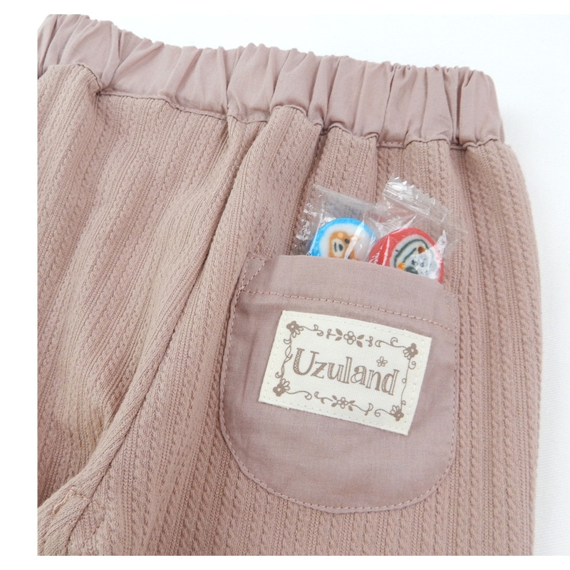 子供 レギンス ウズランド 裾フリル 長丈 レギンス(80-130cm)【Uzuland】 キッズ ベビー おしゃれ かわいい 二次加工 切替 女の子 女児 こども服 ベビー服 秋 ガールズ ブランド ファッション