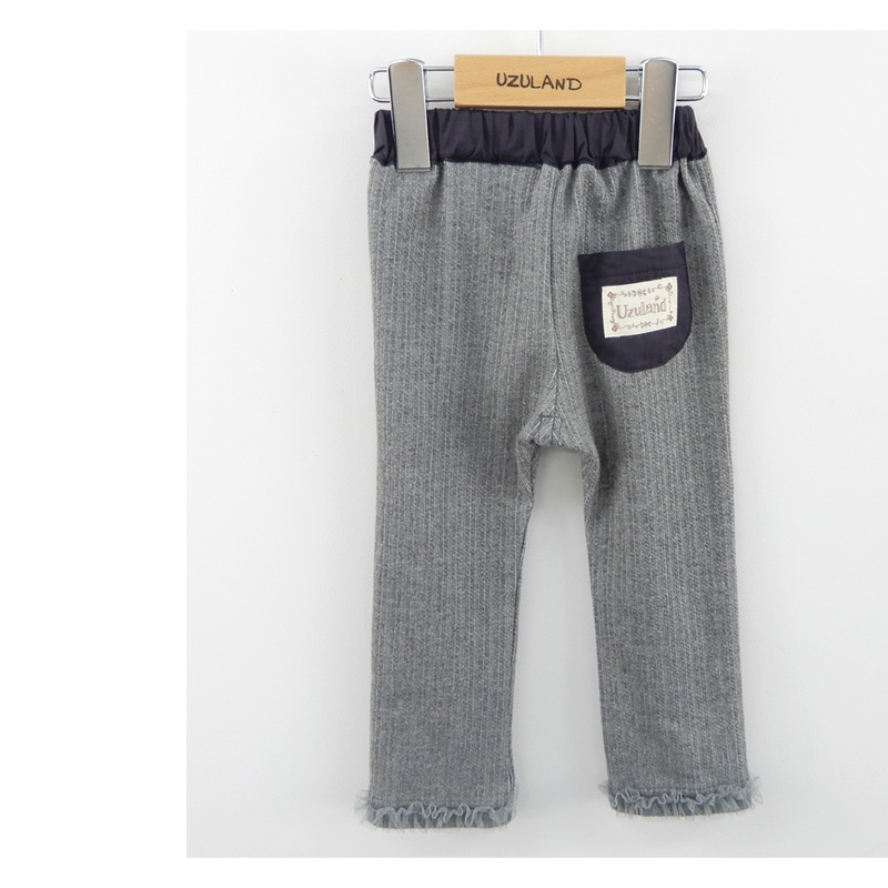 子供 レギンス ウズランド 裾フリル 長丈 レギンス(80-130cm)【Uzuland】 キッズ ベビー おしゃれ かわいい 二次加工 切替 女の子 女児 こども服 ベビー服 秋 ガールズ ブランド ファッション
