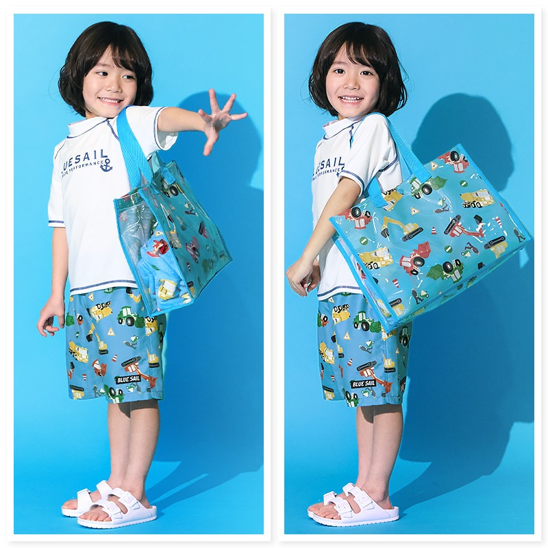 【 送料無料 】 プールバッグ 男の子 キッズ A4サイズ プールバック バック ビニールバッグ クリアバッグ スイミングバック スイミング ビニールバック ( 34x25x11 ) 海水浴 水着用品 プール レジャー 夏 シャーク 恐竜 昆虫 車 ペイント アニマル ダイナソー 大容量 