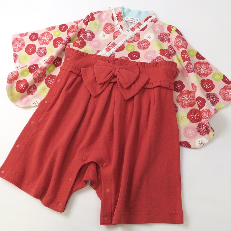 【 袴ロンパース スタイ ソックス 3点セット 】 はかまロンパース 和服 和装 80 男の子 女の子 ひなまつり ひな祭り お雛様 新生児 赤ちゃん ベビー 和柄 かわいい 富士山 花 縞模様 はな お正月 お食い初め 百日祝い 100日祝い 七五三 出産祝い 袴オール ギフト