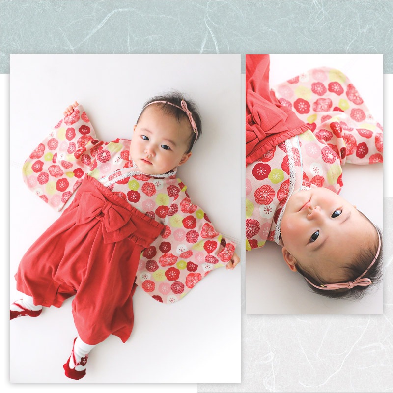 【 袴ロンパース スタイ ソックス 3点セット 】 はかまロンパース 和服 和装 80 男の子 女の子 ひなまつり ひな祭り お雛様 新生児 赤ちゃん ベビー 和柄 かわいい 富士山 花 縞模様 はな お正月 お食い初め 百日祝い 100日祝い 七五三 出産祝い 袴オール ギフト