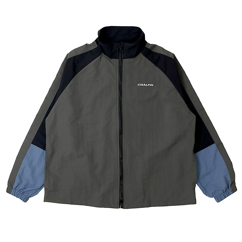 ナイロンジャケット 一重仕立て 子供服 男の子 小学生 中学生 ファッション キッズ ジュニア 長袖 ブルゾン フルジップ アウター ウインドブレーカー 女の子 プリント 切替 ストリート スケート 大人っぽい ダンス 裏地なし カーキグレー ブラック 130 140 150 160 秋服