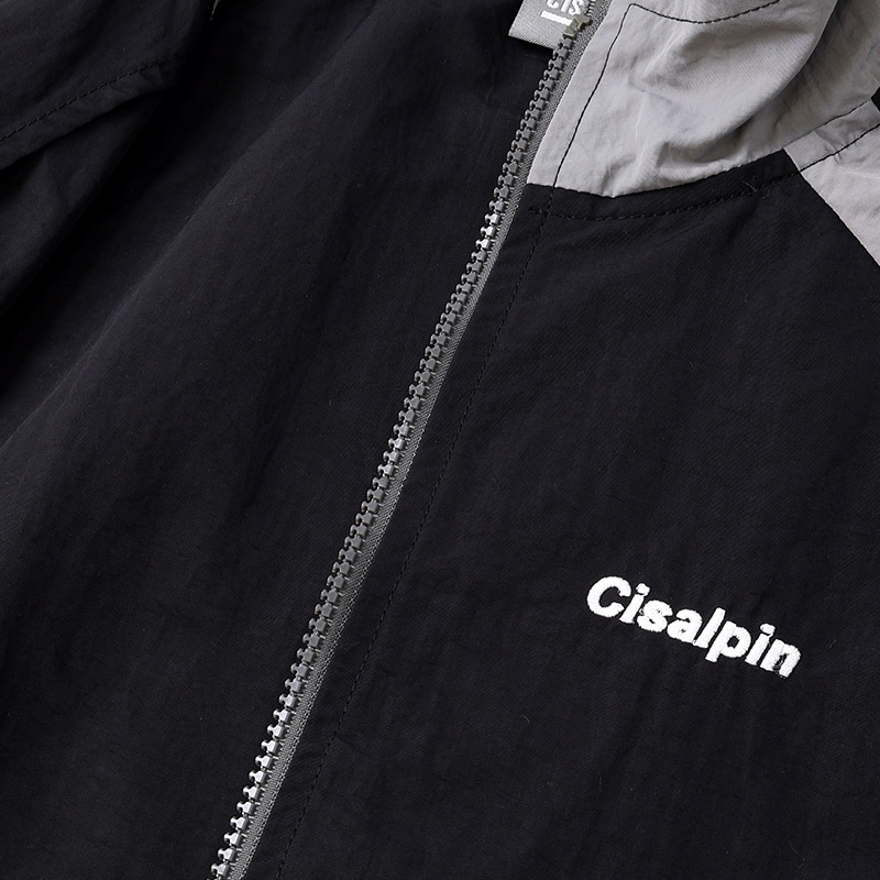 ナイロンジャケット 一重仕立て 子供服 男の子 小学生 中学生 ファッション キッズ ジュニア 長袖 ブルゾン フルジップ アウター ウインドブレーカー 女の子 プリント 切替 ストリート スケート 大人っぽい ダンス 裏地なし カーキグレー ブラック 130 140 150 160 秋服