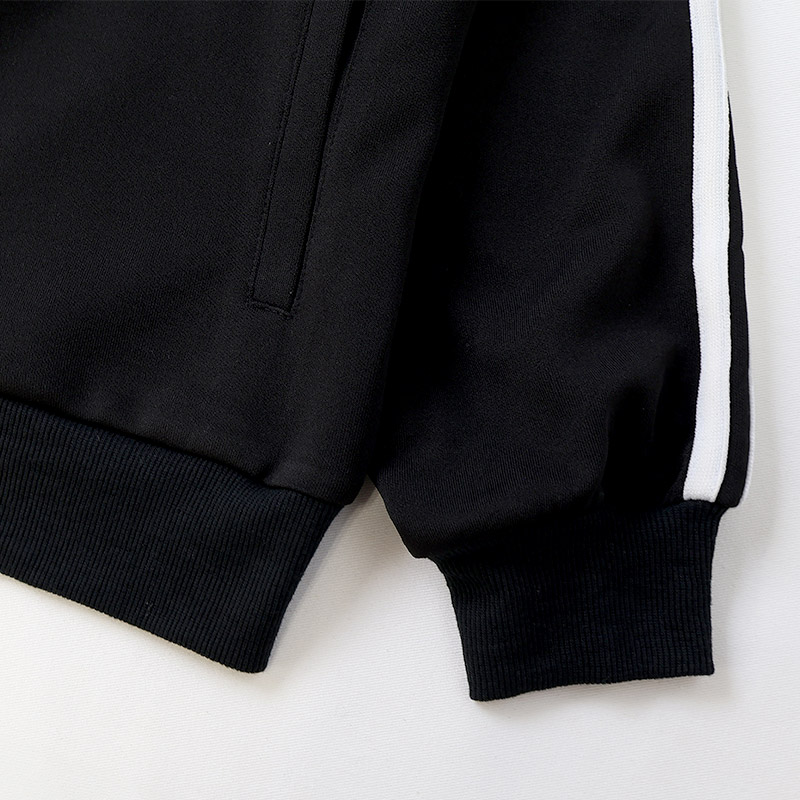 ジャージ ジャケット 袖ライン 子供服 男の子 小学生 中学生 ファッション キッズ ジュニア 長袖 ブルゾン アウター ウインドブレーカー ジップ ポケット付き 女の子 切替 ストリート 大人っぽい ダンス スポーツ 裏地なし ブルー グレー ブラック 130 140 150 160 秋服