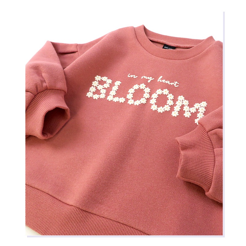 キッズ トレーナー 裏起毛 女の子 ロゴ 子供服 長袖 トップス ( 80-130cm )【 GrinLab グリンラボ 】 ガールズ かわいい プリント 冬服 スウェット ベビー服 80 90 95 100 110 120 130 