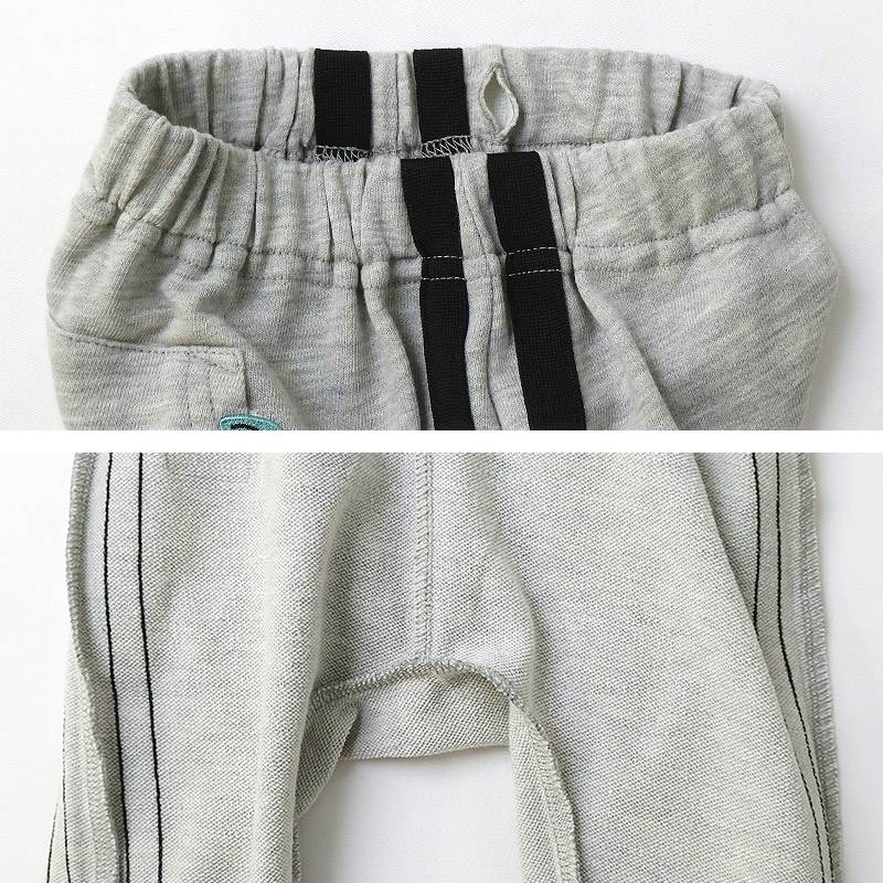 キッズ ロングパンツ ラインパンツ 男の子 女の子 ミニ裏毛 スウェット ポケット付き 【ZOOMIC ズーミック】 ベビー ストレッチ ズボン サルエル 裾リブ ボトムス 伸縮 アニマル 動物 くま パンダ 車 くるま キャラクター 男児 女児 80cm 90cm 95cm 100cm 110cm 120cm 130cm