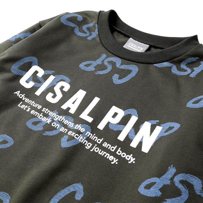 トレーナー スウェット 裏毛 レイヤード風 重ね着風 子供服 男の子 小学生 中学生 ファッション キッズ ジュニア トップス 長袖 プリントトレーナー 女の子 カットソー フロントプリント 総柄プリント ストリート 大人っぽい ダンス スポーツ 起毛なし 130 140 150 160 秋服