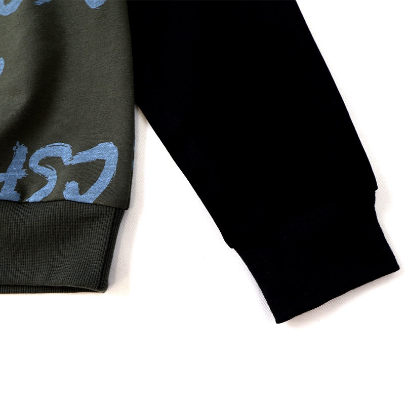 トレーナー スウェット 裏毛 レイヤード風 重ね着風 子供服 男の子 小学生 中学生 ファッション キッズ ジュニア トップス 長袖 プリントトレーナー 女の子 カットソー フロントプリント 総柄プリント ストリート 大人っぽい ダンス スポーツ 起毛なし 130 140 150 160 秋服