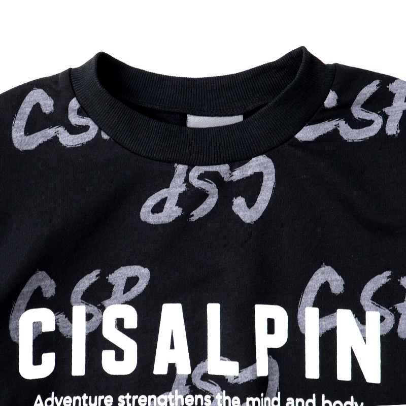 トレーナー スウェット 裏毛 レイヤード風 重ね着風 子供服 男の子 小学生 中学生 ファッション キッズ ジュニア トップス 長袖 プリントトレーナー 女の子 カットソー フロントプリント 総柄プリント ストリート 大人っぽい ダンス スポーツ 起毛なし 130 140 150 160 秋服