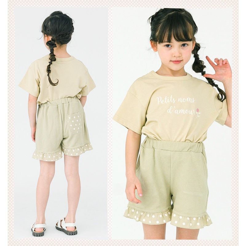 キッズ ショートパンツ 女の子 ガーリー ドット柄 ボトムス