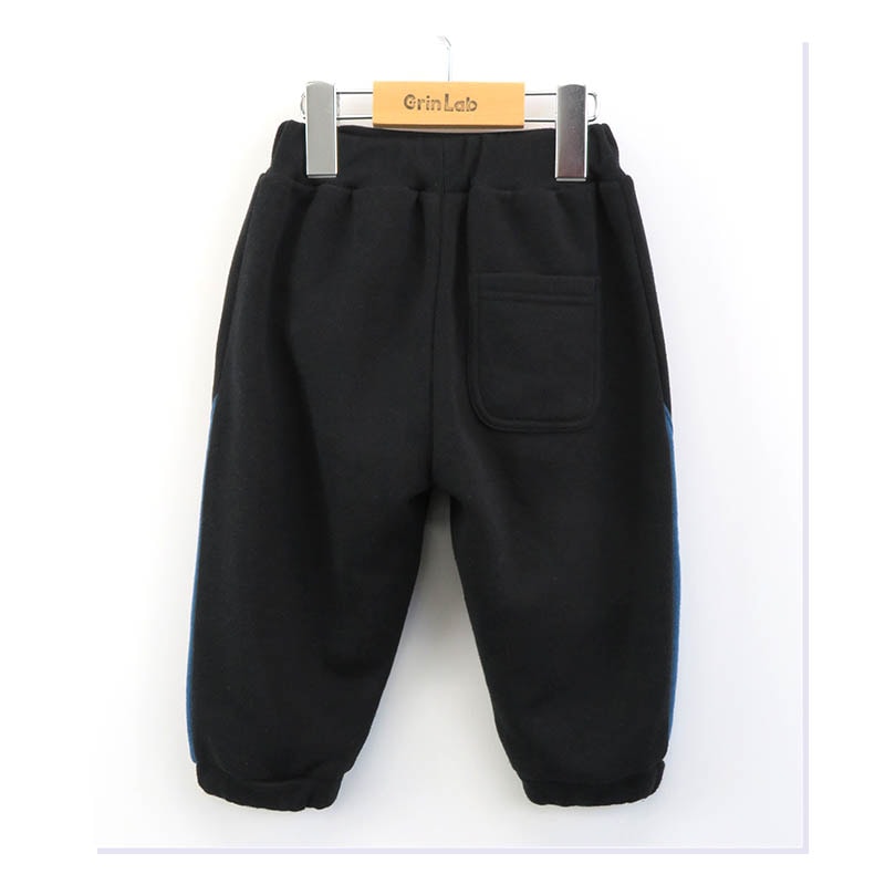 キッズ 裏起毛 ボトムス 男の子 切替 パンツ ( 80-130cm)【 GrinLab グリンラボ 】 子供服 ロングパンツ ボーイズ 長ズボン ロゴ 80cm 90cm 95cm 100cm 110cm 120cm 130cm