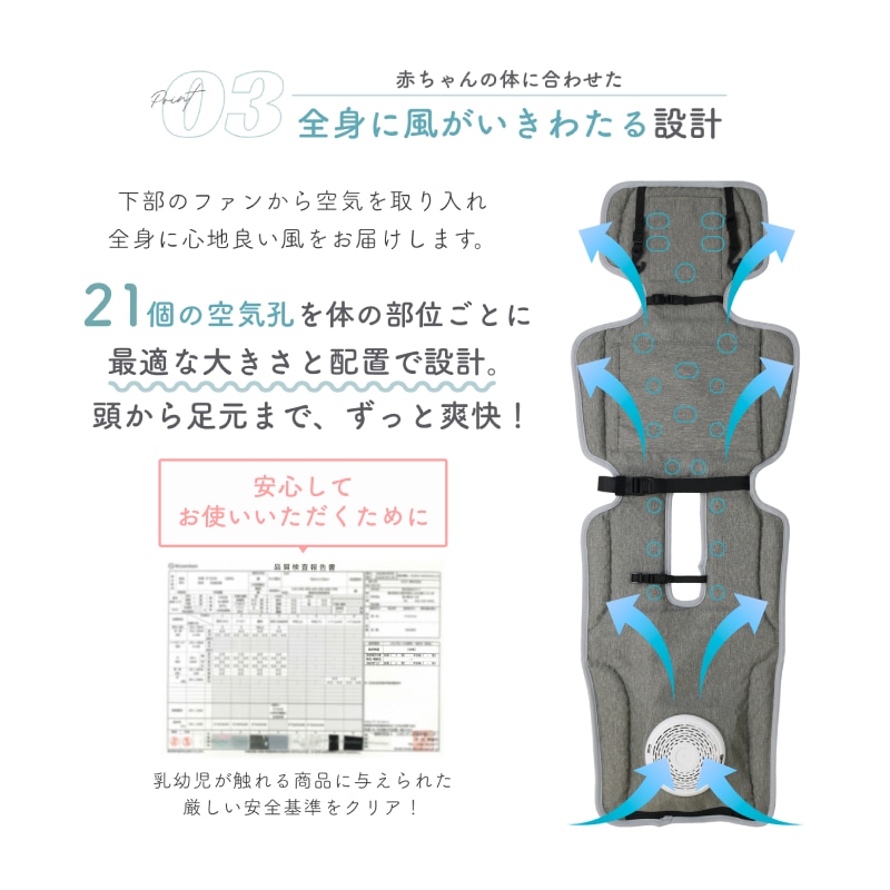 ＼5/11まで！保冷剤2個プレゼント／<br>【クーポンコード：ZL10】<br>今だけクーポン利用で8,811円！<br>COOL FAN FAN（クールファンファン）ベビーカーファンシート