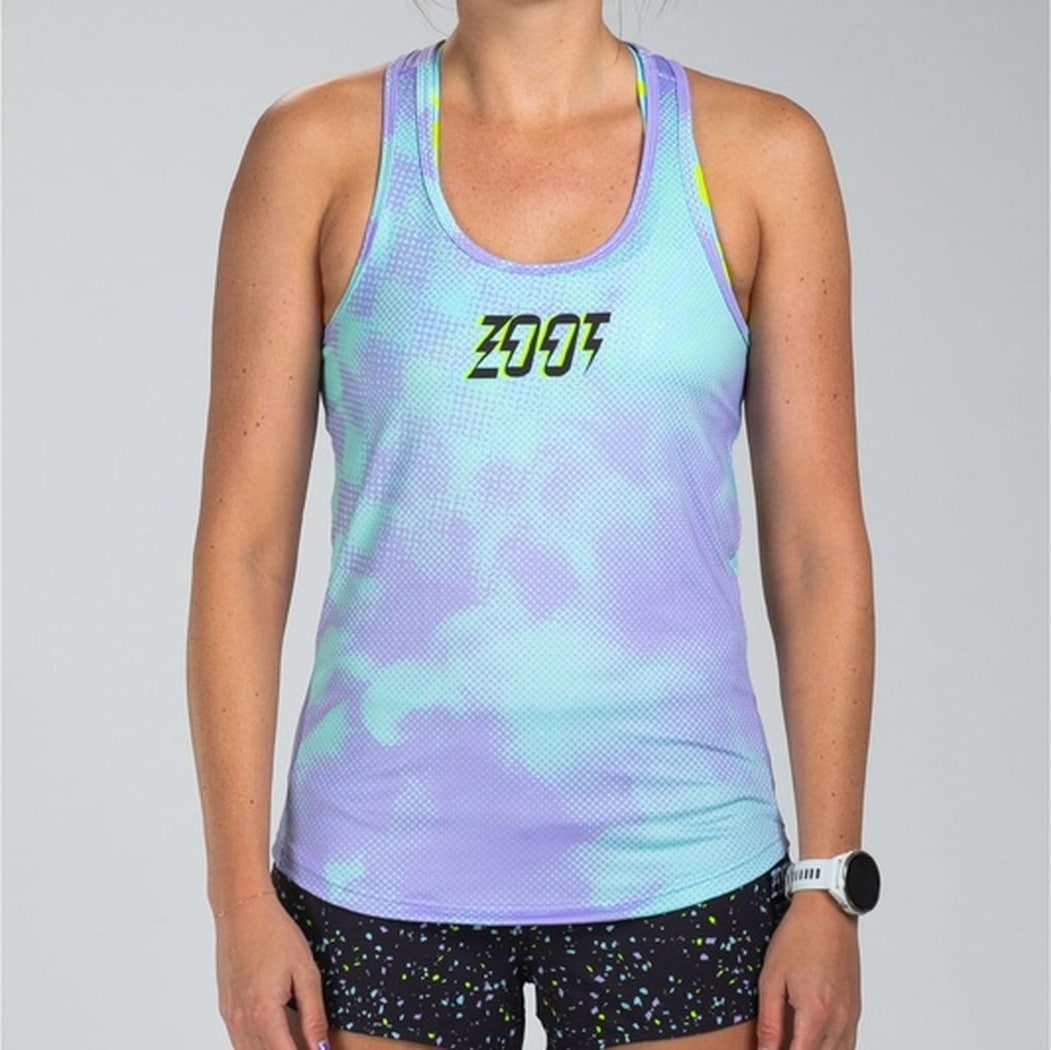 Women Electric Run Singlet タンクトップ シングレット ZFR11091