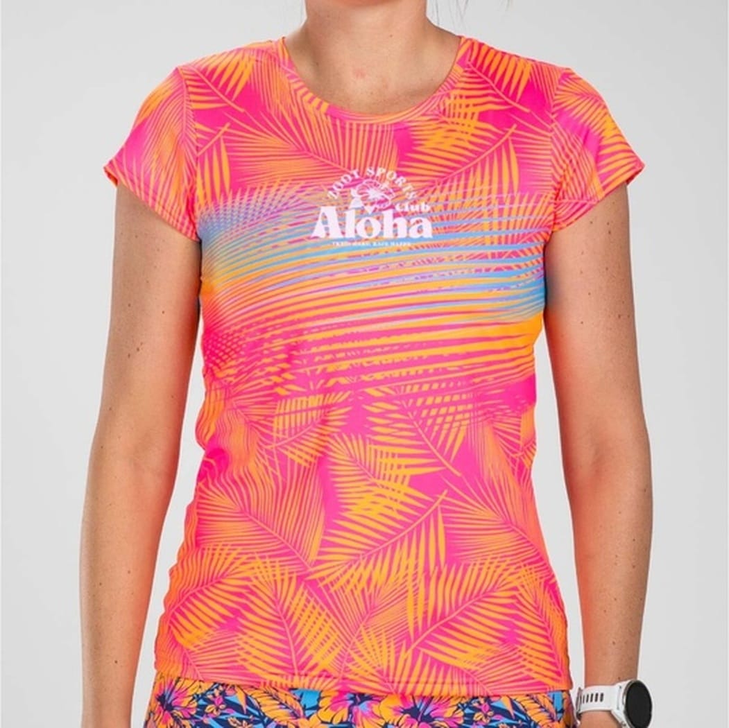 Women's Club Aloha Run Tee レディース アスリート専用 ランシャツ ZFR12079