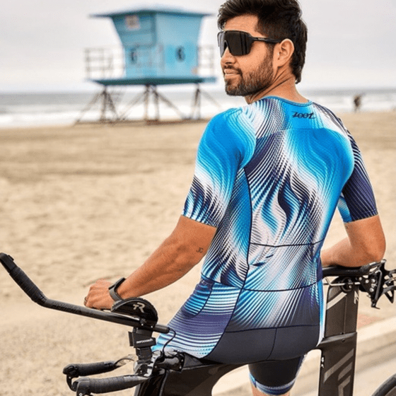 MEN'S TRI AERO FZ RACESUIT (Surge)トライスーツ ワンピース トライウエア トライアスロン ZMT35097