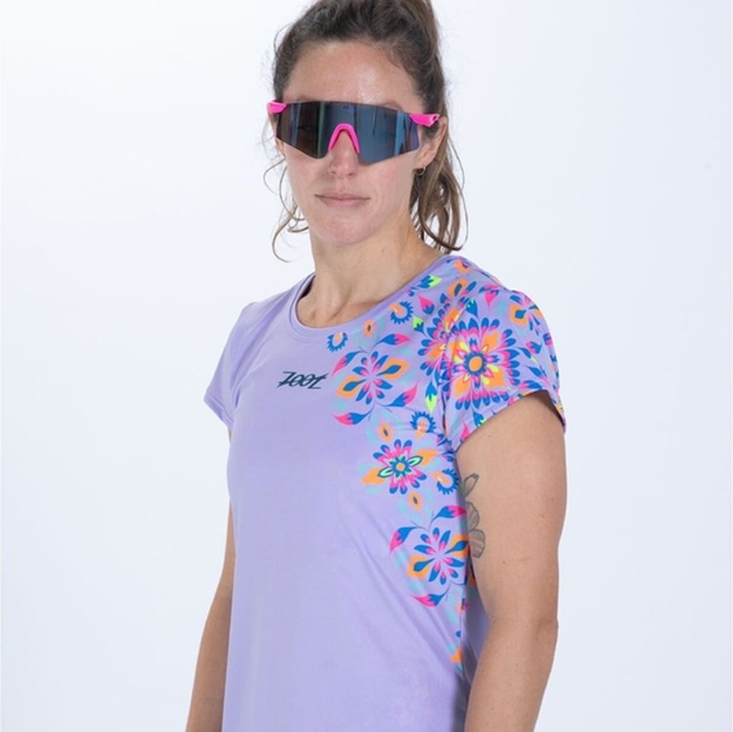 Women's Run Tee (Kaleidoscope) レディース アスリート専用 ランシャツ ZFR12093