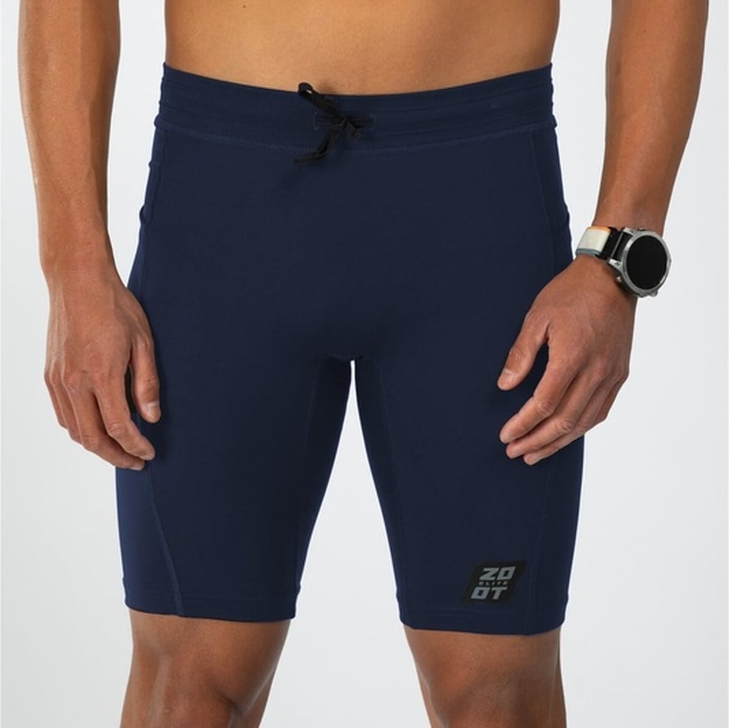 Mens ELITE RUN 9 HALF TIGHT - (DEEP NAVY) エリートラン 9インチ ハーフタイツ EMR200-20