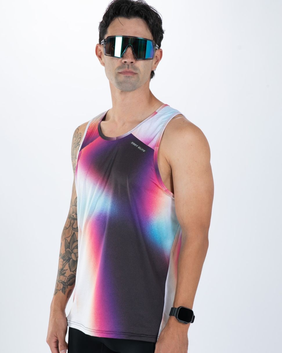 Men ELITE SINGLET - SUBLIMATED-(Sonic Shift) エリート ランシングレット ラグジュアリー タンクトップ EMR113012