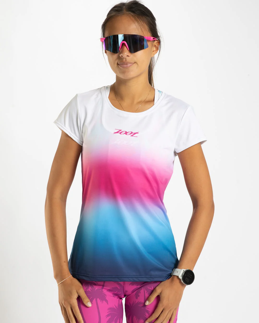 Women's Run Tee ( PARADISE) レディース アスリート専用 エアロランシャツ ZFR12001