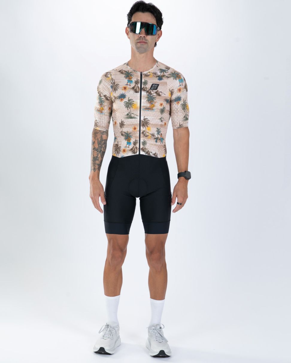 Men's Elite P1 Tri Aero Fz Racesuit（ KAHOLO）エリートP1 トライスーツ ワンピース トライウエア トライアスロン EMT31101