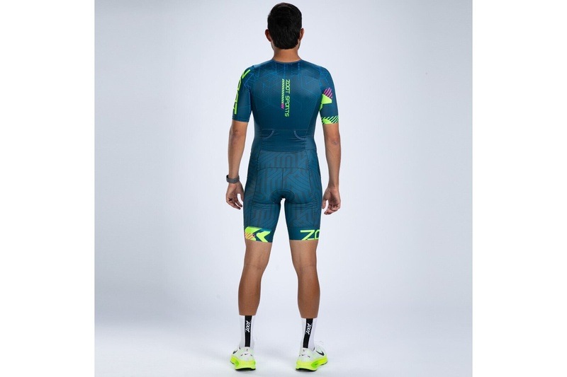 MEN'S TRI AERO FZ RACESUIT (Techno)トライスーツ ワンピース トライウエア トライアスロン ZMT35099