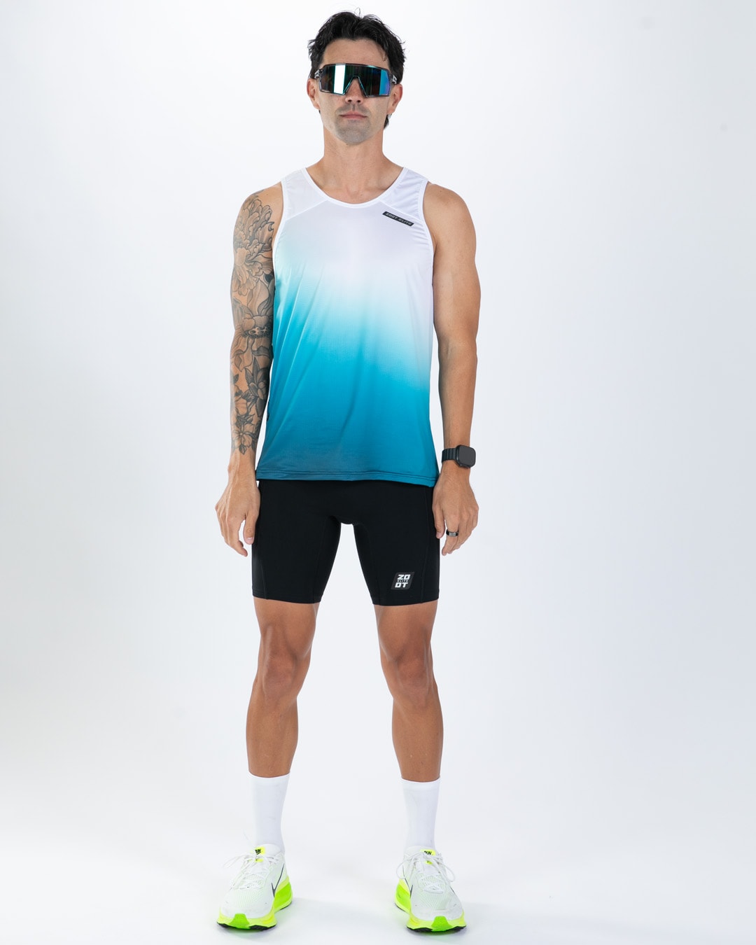 Men ELITE SINGLET - SUBLIMATED-(Sonic Wave) エリート ランシングレット ラグジュアリー タンクトップ EMR113012