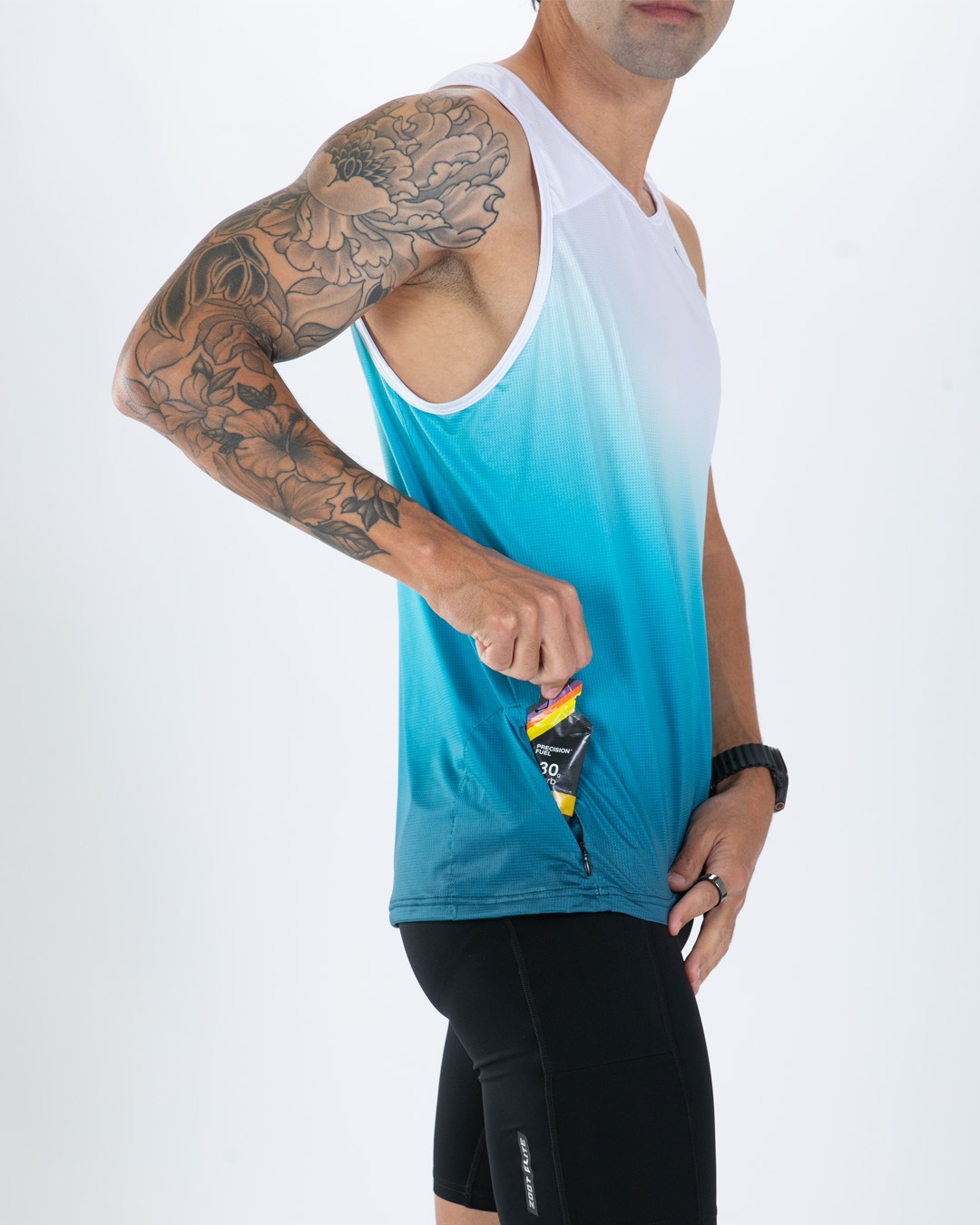 Men ELITE SINGLET - SUBLIMATED-(Sonic Wave) エリート ランシングレット ラグジュアリー タンクトップ EMR113012