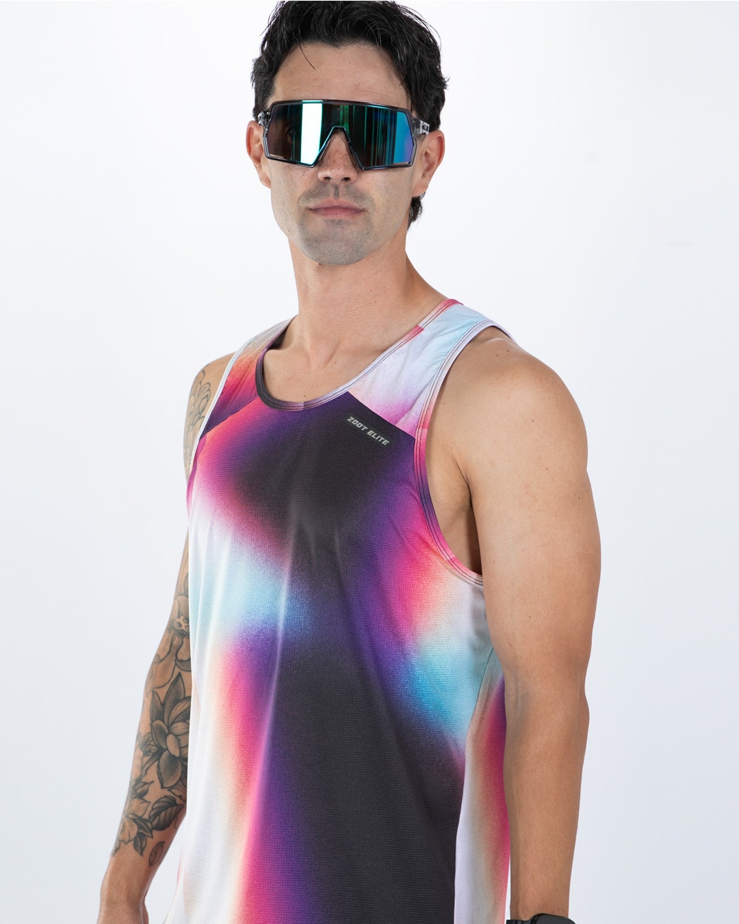 Men ELITE SINGLET - SUBLIMATED-(Sonic Shift) エリート ランシングレット ラグジュアリー タンクトップ EMR113012