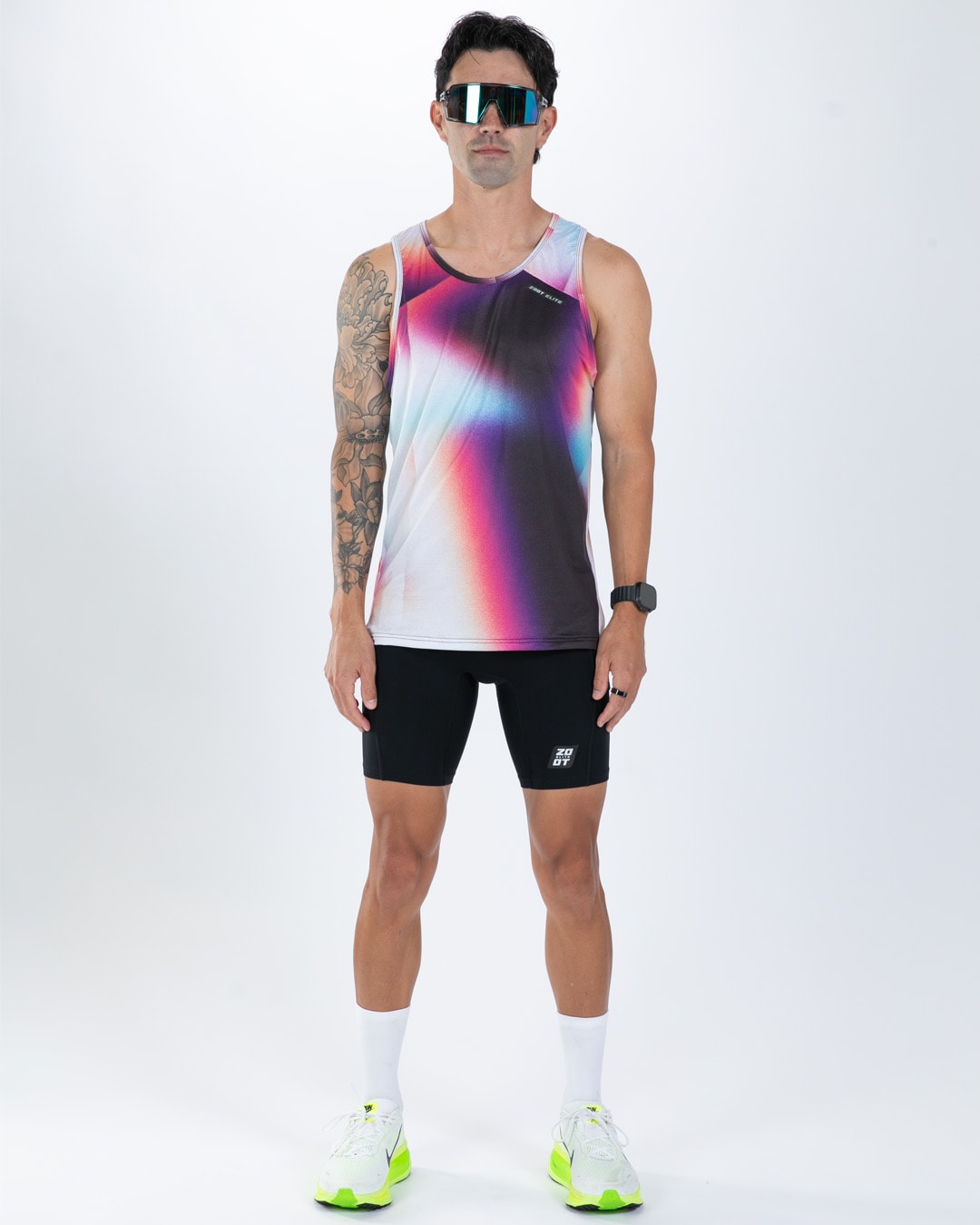 Men ELITE SINGLET - SUBLIMATED-(Sonic Shift) エリート ランシングレット ラグジュアリー タンクトップ EMR113012