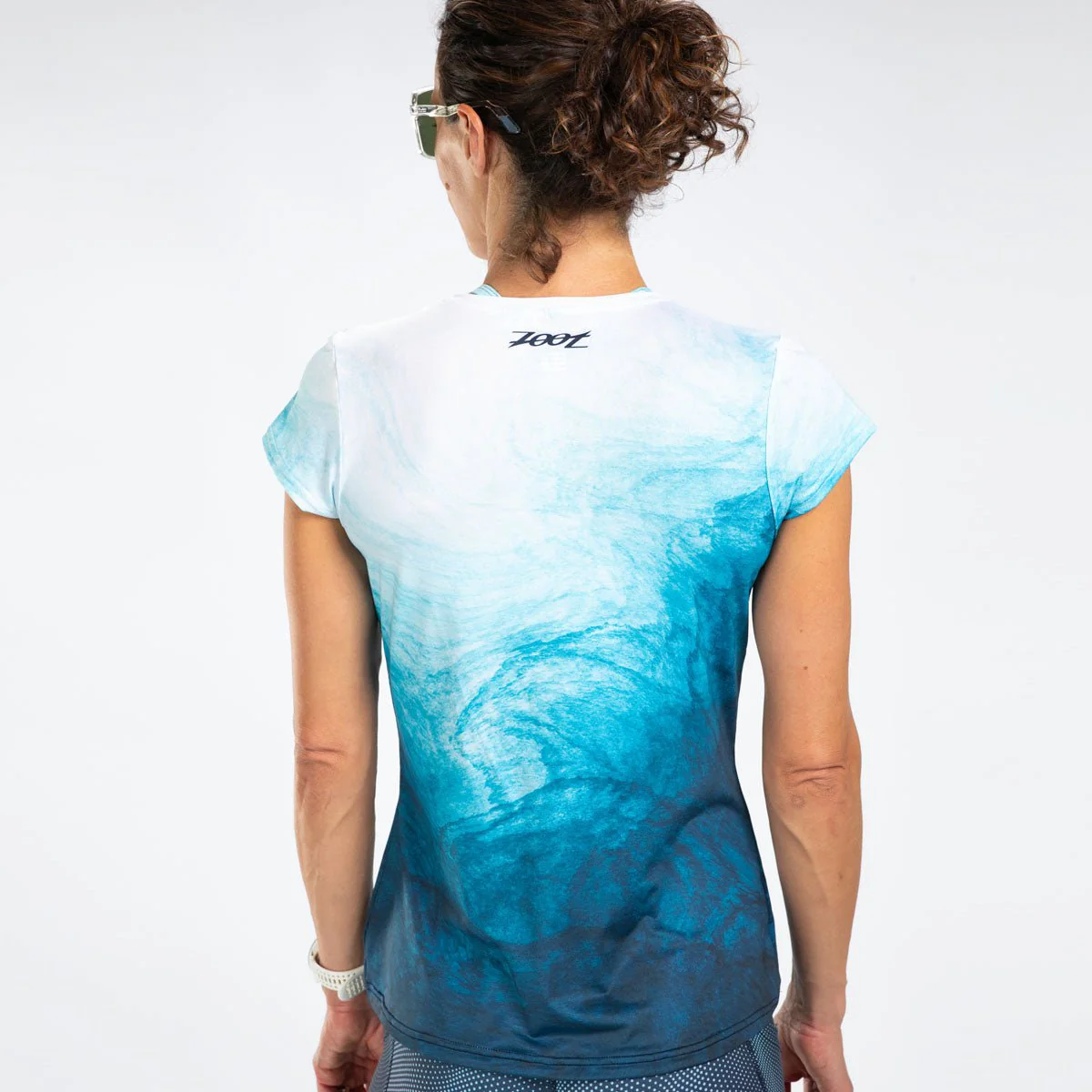 Women's Run Tee (La Plage) レディース アスリート専用 ランシャツ ZFR120960