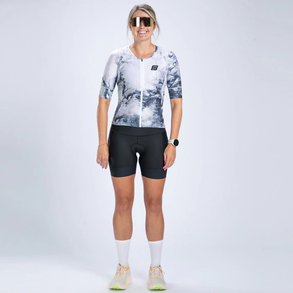 Women's Elite Tri Aero Jersey (Vapor White) セパレート トップス トライアスロン トライジャージ エリートシリーズ ZFT15070